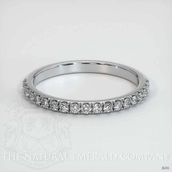 18K White Gold Diamond Pave Wedding Band