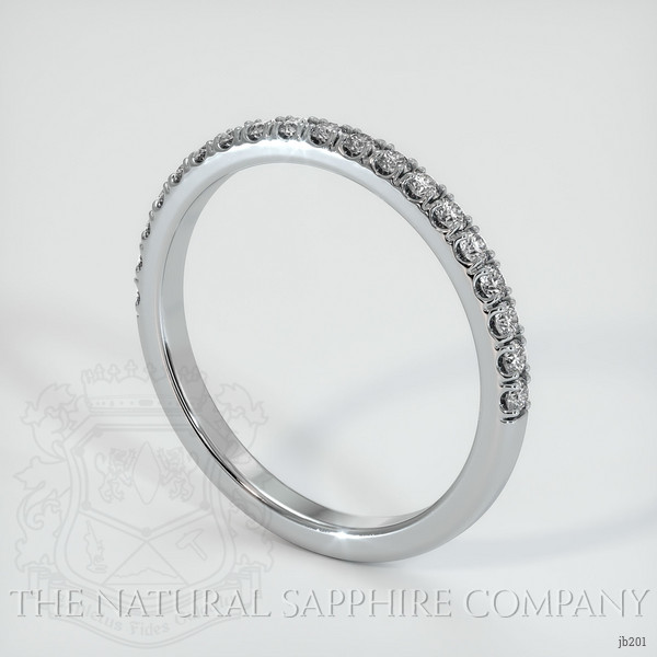 18K White Gold Diamond Pave Wedding Band