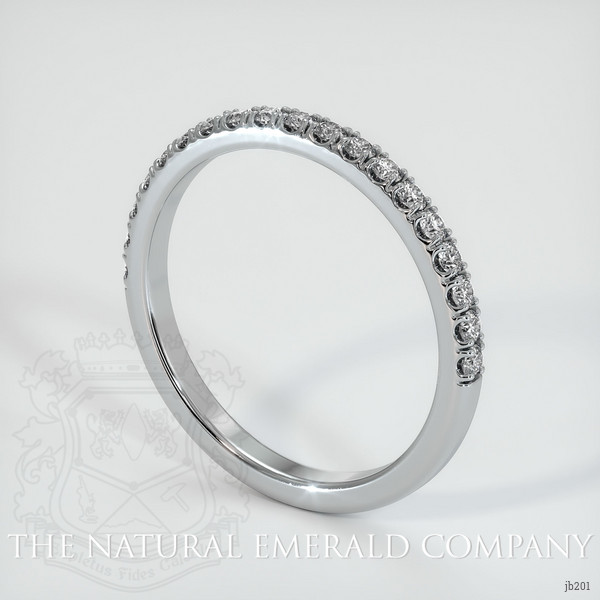 18K White Gold Diamond Pave Wedding Band
