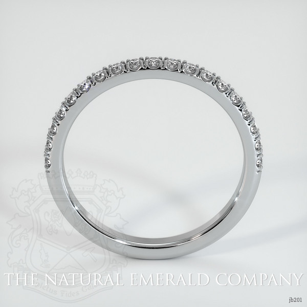 18K White Gold Diamond Pave Wedding Band