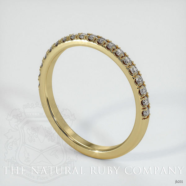 14K Yellow Gold Diamond Pave Wedding Band
