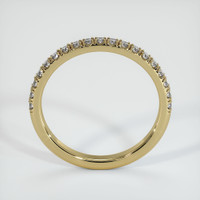 14K Yellow Gold Diamond Pave Wedding Band Image