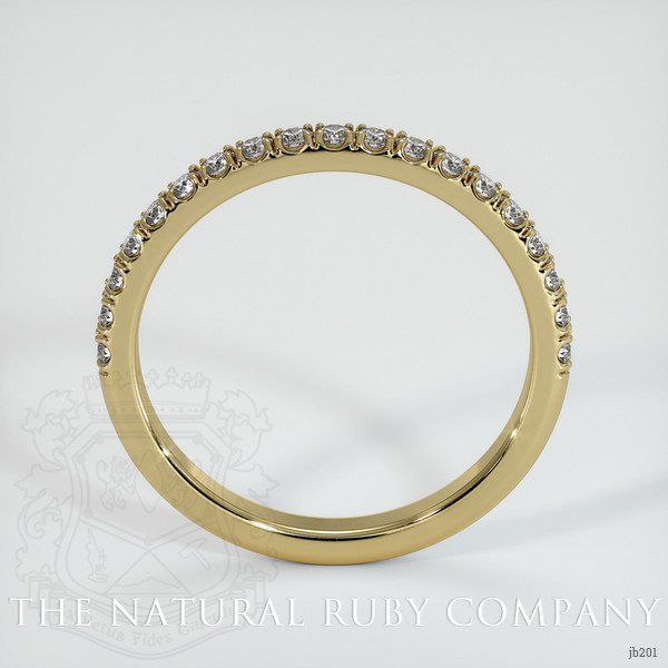 14K Yellow Gold Diamond Pave Wedding Band