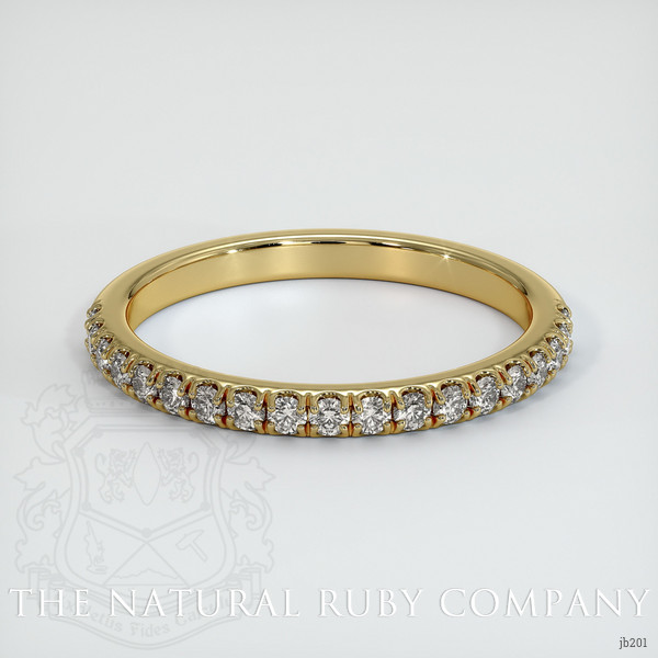 18K Yellow Gold Diamond Pave Wedding Band