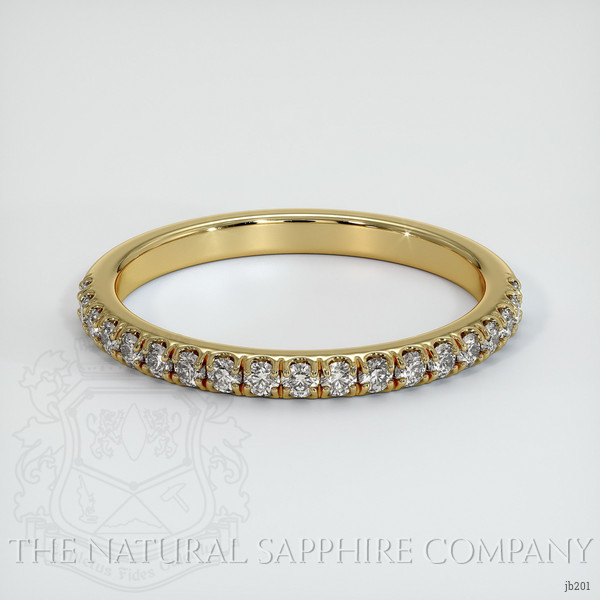 18K Yellow Gold Diamond Pave Wedding Band