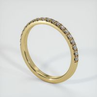 18K Yellow Gold Diamond Pave Wedding Band Image
