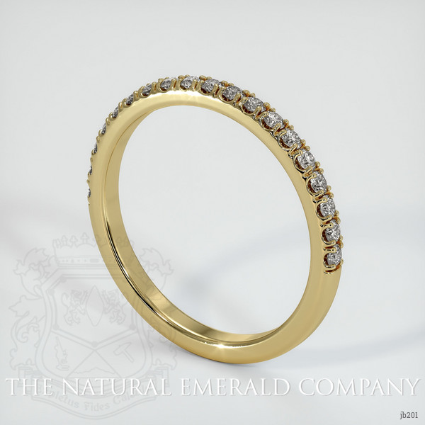 18K Yellow Gold Diamond Pave Wedding Band