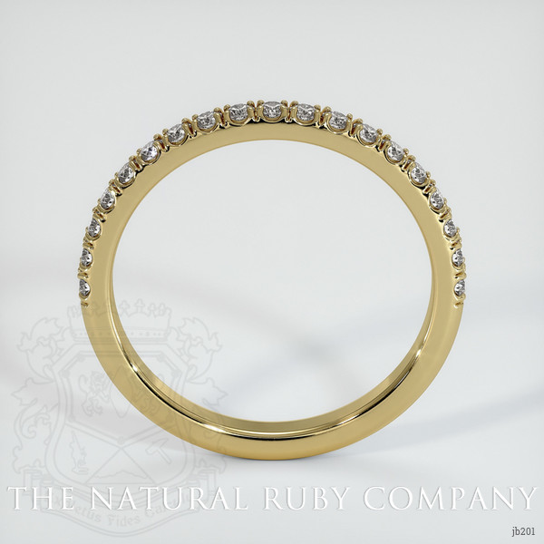 18K Yellow Gold Diamond Pave Wedding Band