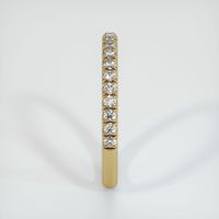 18K Yellow Gold Diamond Pave Wedding Band Image