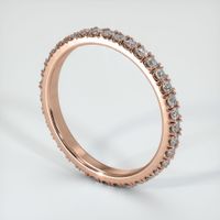 14K Rose Gold Diamond Eternity Wedding Band Image