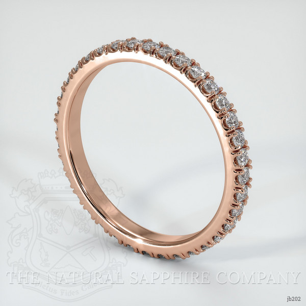 14K Rose Gold Diamond Eternity Wedding Band
