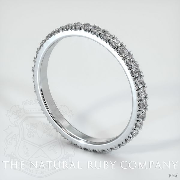 14K White Gold Diamond Eternity Wedding Band