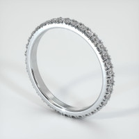 18K White Gold Diamond Eternity Wedding Band Image