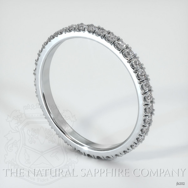 18K White Gold Diamond Eternity Wedding Band