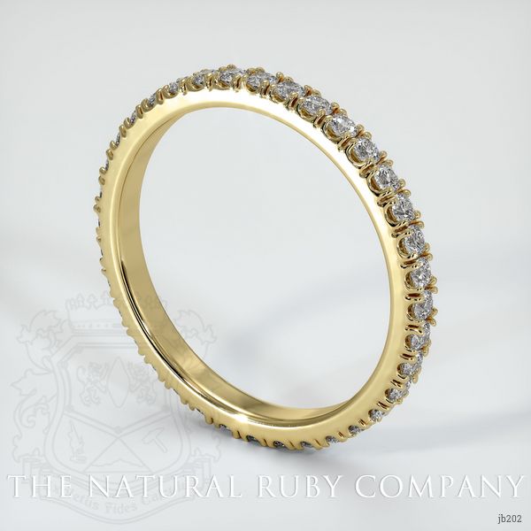 18K Yellow Gold Diamond Eternity Wedding Band