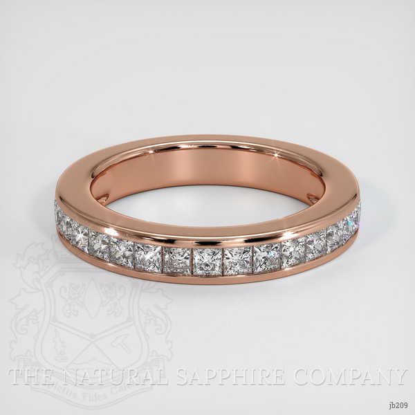 14K Rose Gold Diamond Channel Wedding Band