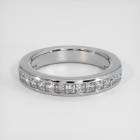 14K White Gold Diamond Channel Wedding Band Video