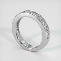 18K White Gold Diamond Channel Wedding Band Image