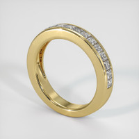 18K Yellow Gold Diamond Channel Wedding Band Image