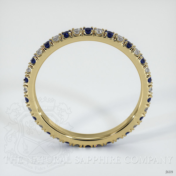 14K Yellow Gold Blue Sapphire and Diamond Eternity Wedding Band