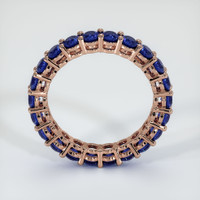 14K Rose Gold Blue Sapphire Eternity Wedding Band Image
