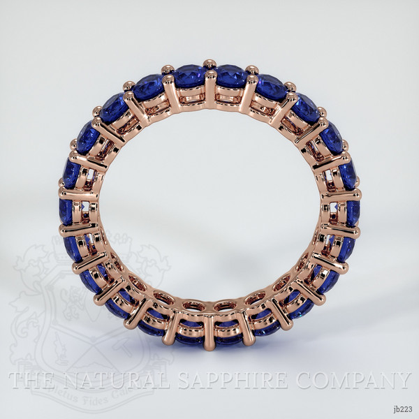 14K Rose Gold Blue Sapphire Eternity Wedding Band