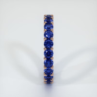 14K Rose Gold Blue Sapphire Eternity Wedding Band Image