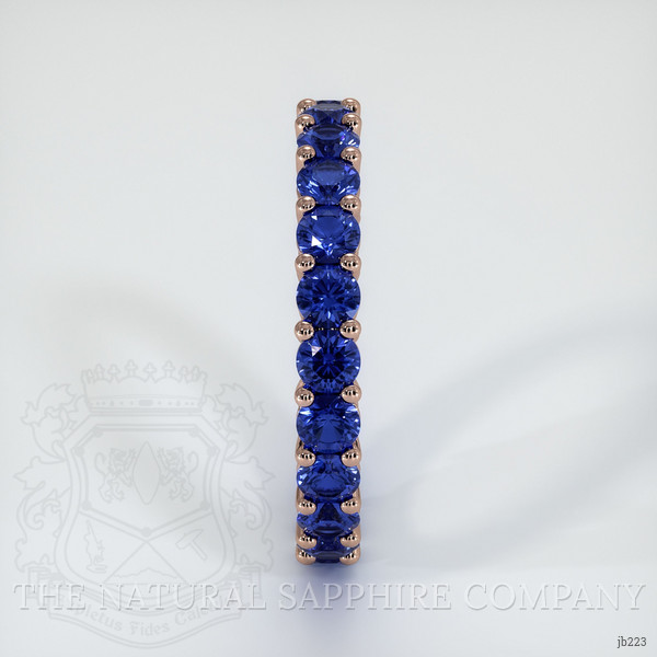 14K Rose Gold Blue Sapphire Eternity Wedding Band