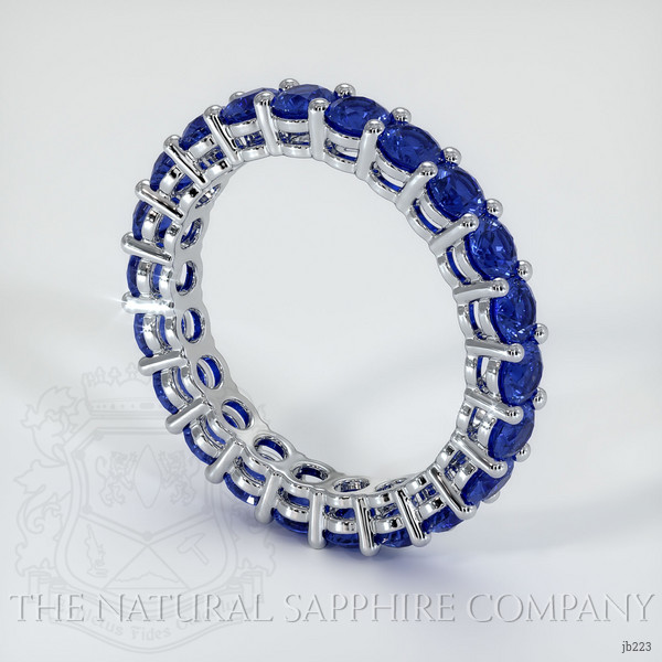 14K White Gold Blue Sapphire Eternity Wedding Band