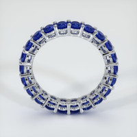 14K White Gold Blue Sapphire Eternity Wedding Band Image