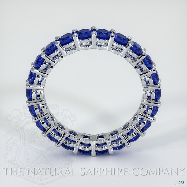 14K White Gold Blue Sapphire Eternity Wedding Band