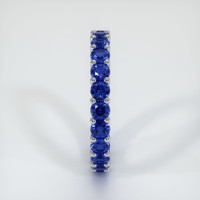 14K White Gold Blue Sapphire Eternity Wedding Band Image