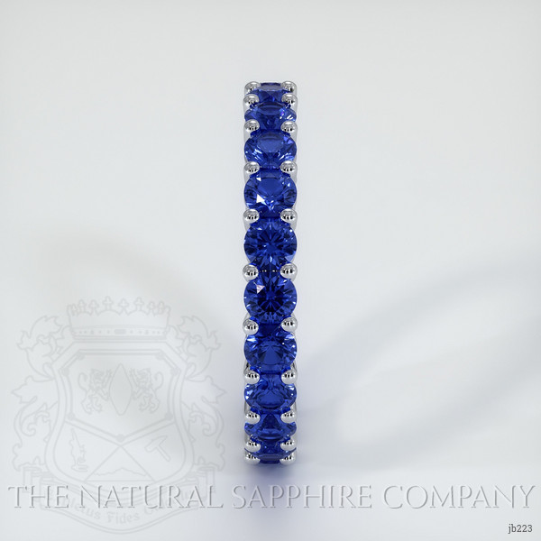 18K White Gold Blue Sapphire Eternity Wedding Band