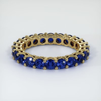 14K Yellow Gold Blue Sapphire Eternity Wedding Band Video