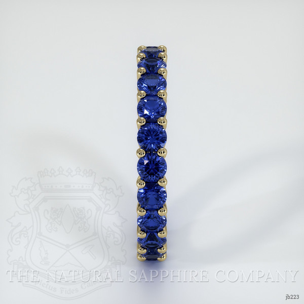 14K Yellow Gold Blue Sapphire Eternity Wedding Band