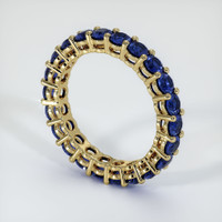 18K Yellow Gold Blue Sapphire Eternity Wedding Band Image