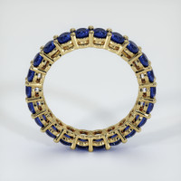 18K Yellow Gold Blue Sapphire Eternity Wedding Band Image