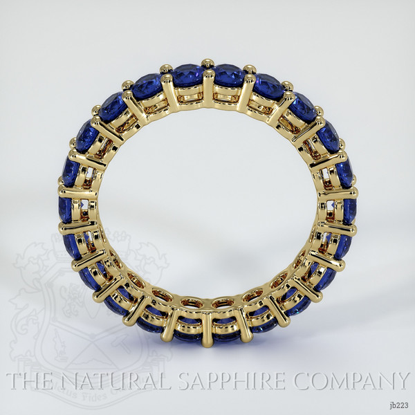 18K Yellow Gold Blue Sapphire Eternity Wedding Band