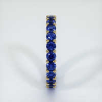 18K Yellow Gold Blue Sapphire Eternity Wedding Band Image