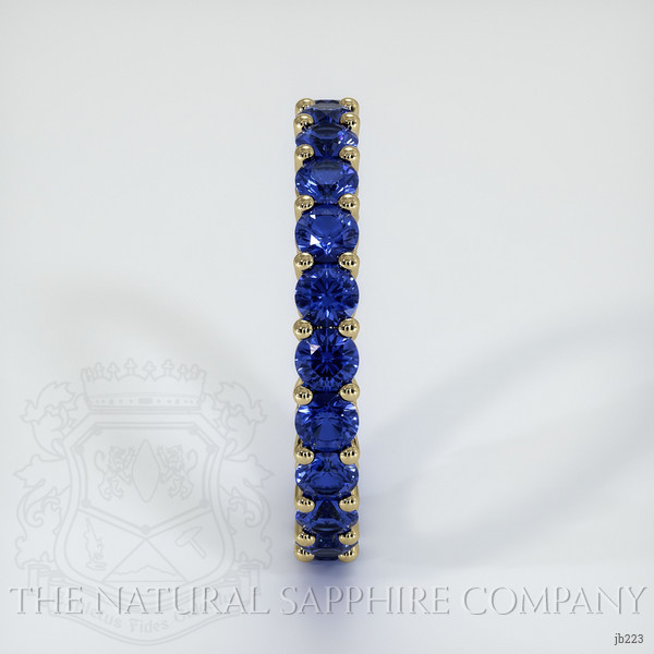 18K Yellow Gold Blue Sapphire Eternity Wedding Band