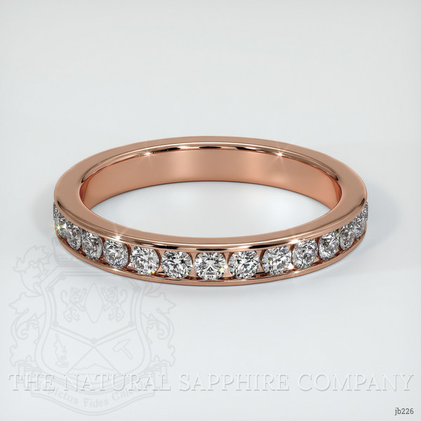 14K Rose Gold Diamond Eternity Wedding Band