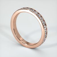 14K Rose Gold Diamond Eternity Wedding Band Image