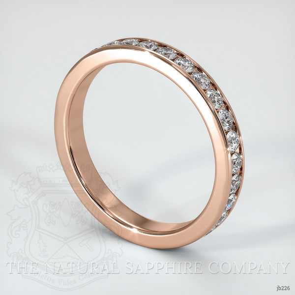 14K Rose Gold Diamond Eternity Wedding Band