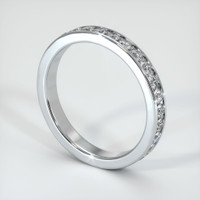18K White Gold Diamond Eternity Wedding Band Image