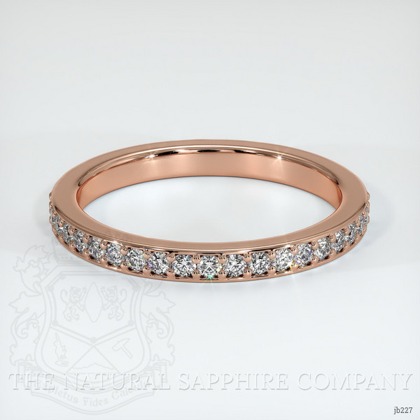 14K Rose Gold Diamond Pave Wedding Band