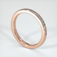14K Rose Gold Diamond Pave Wedding Band Image