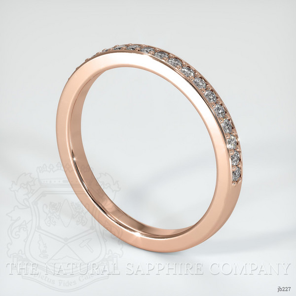 14K Rose Gold Diamond Pave Wedding Band