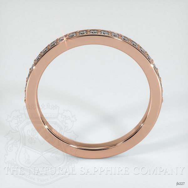 14K Rose Gold Diamond Pave Wedding Band