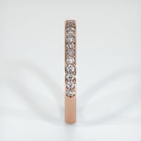 14K Rose Gold Diamond Pave Wedding Band Image