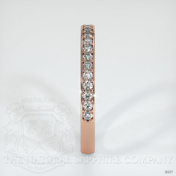 14K Rose Gold Diamond Pave Wedding Band